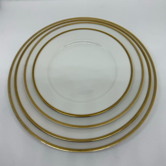 Six piece place setting French china Gold trim - Picture 4 of 8